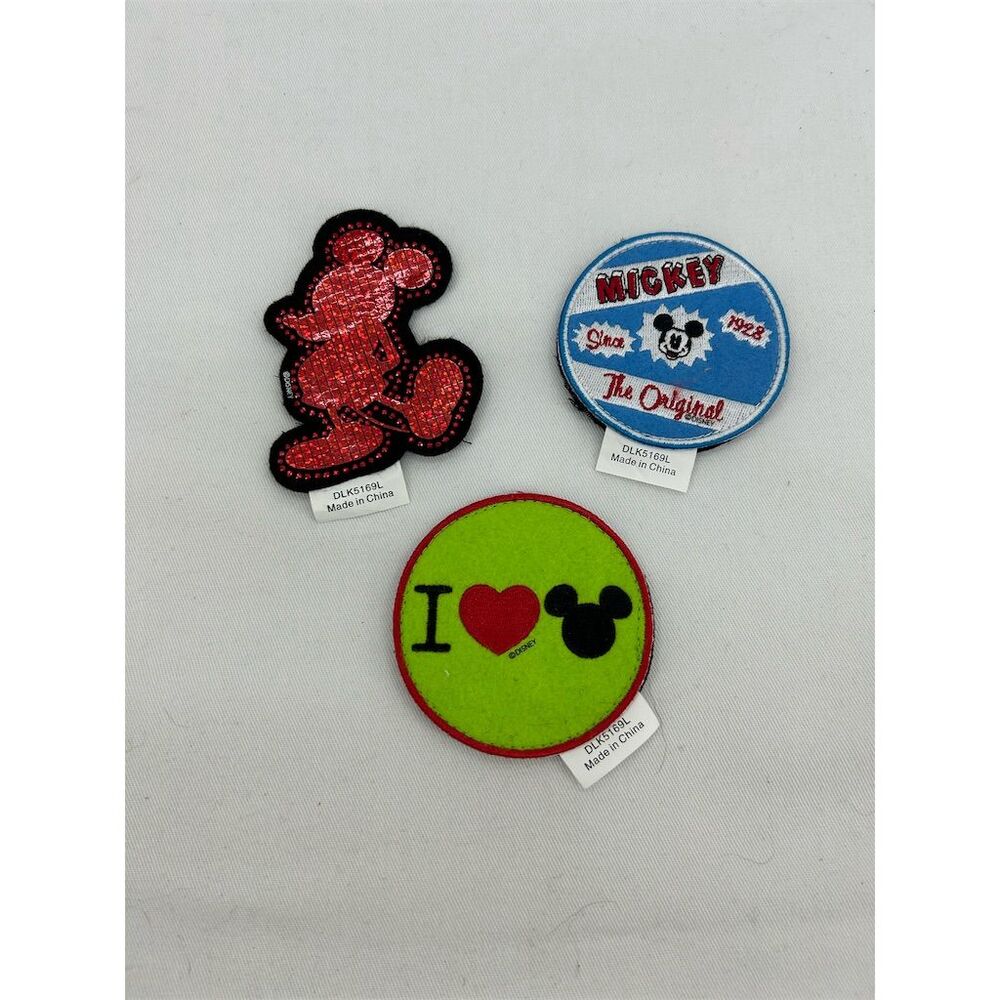 Disney Mickey Mouse Embroidered Patch Set Multicolor Unisex